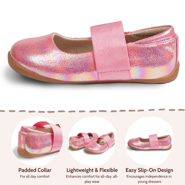 BELLA Ballet Flat | Pink Iridescent