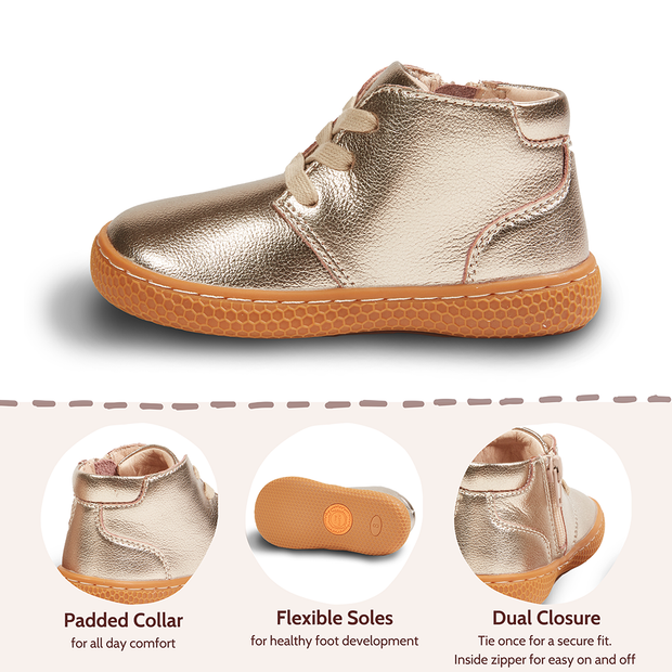 MIGHTY Chukka Boot | Taupe Metallic