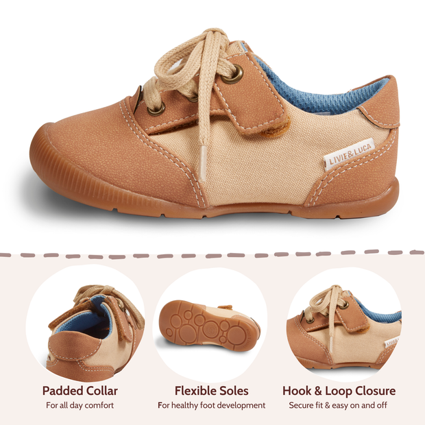 NAVIGLIO Sneaker (First Walker) | Caramel