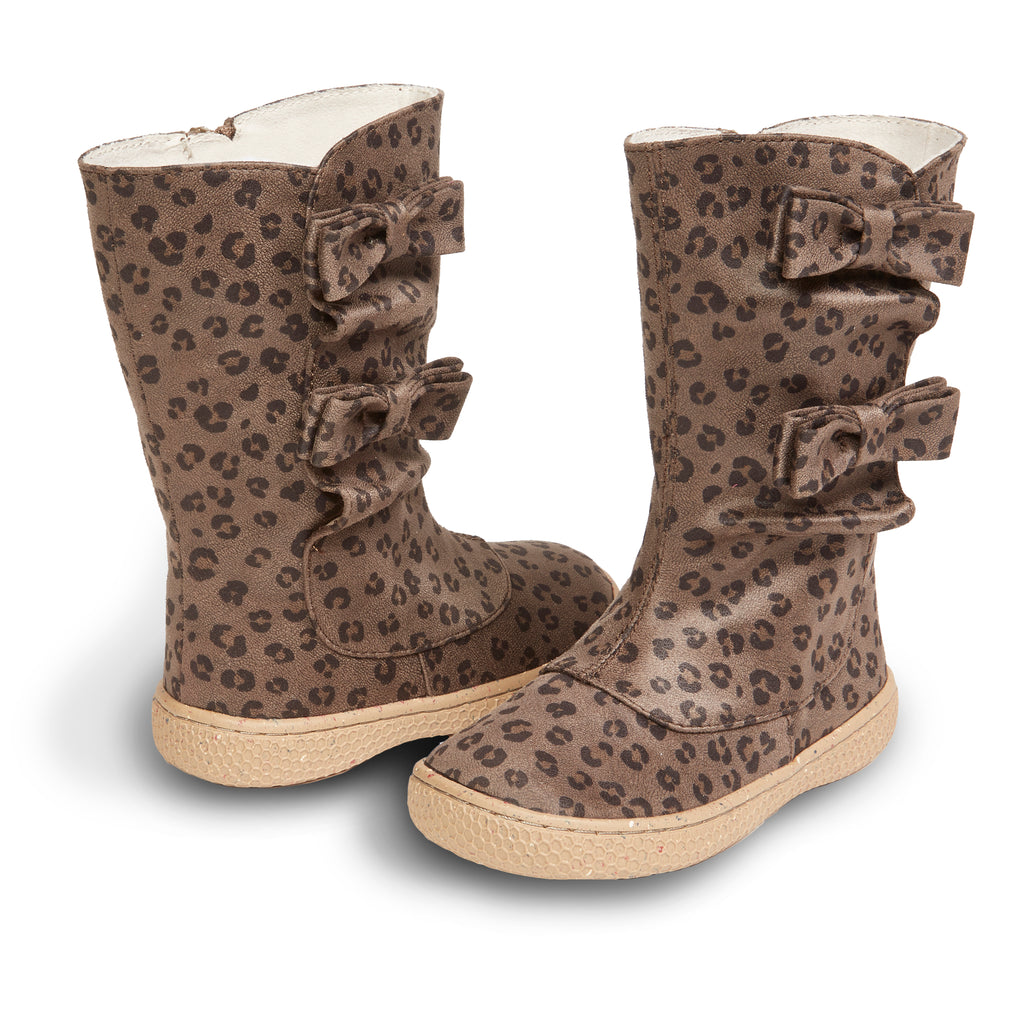 Livie Luca Girls Neve Boot in Leopard Size 10