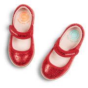 RAVINE ECO Sneaker Mary Jane | Red Rose Shimmer