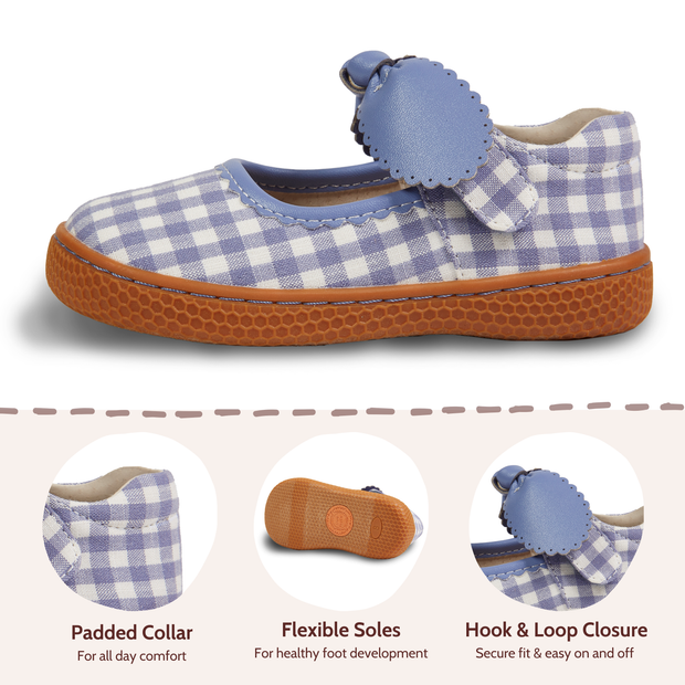 KNOTTY CLASSIC Mary Jane | Denim Gingham